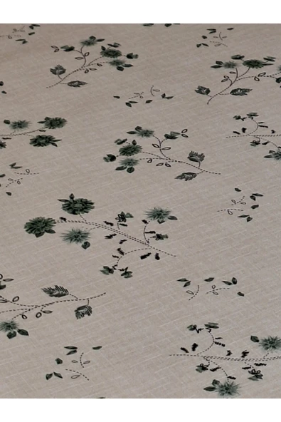 Elyaflı Pvc Muşamba - Desenli Silinebilir Masa Örtüsü ( YEŞİL) - Resim 6