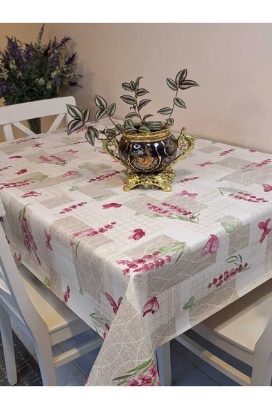 Elyaflı Pvc Muşamba - Desenli Silinebilir Masa Örtüsü - Resim 4