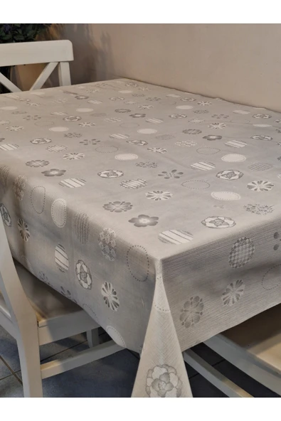 İthal Silinebilir PVC Masa Örtüsü – Kaymaz Tabanlı, Kumaş Görünümlü PVC Masa Örtüs - Resim 5