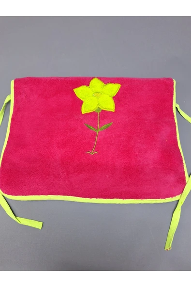 PELUŞ MUTFAK ÖNLÜĞÜ  / SU GEÇİRMEZ  Pembe / Yeşil - Resim 2