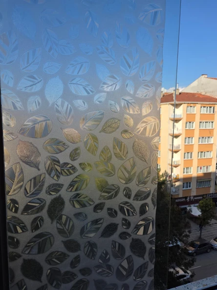 Cam Filmi Kaplama Statik Folyo Buzlu Desenli Duşa Kabin Pencere Ofis Dekorasyon ürün görseli