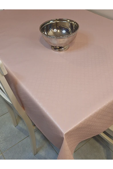 Elyaflı Pvc Muşamba - Desenli Silinebilir Masa Örtüsü ( KREM) - Resim 9