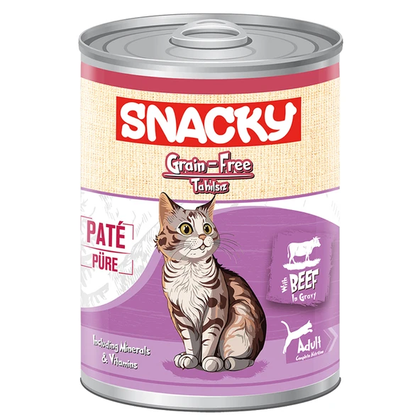 Snacky Püre Sığırlı Yetişkin Kedi Konserve 400 Gr ürün görseli 1