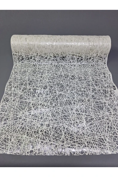 PVC KÜPÜR DANTEL RAF VE DOLAP ÖRTÜSÜ RUNNER  (BEYAZ) ürün görseli