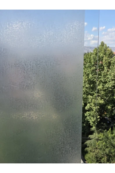 Dekoratif Şeffaf Cam Folyosu | Kendinden Yapışkanlı – Buzlu Cam Görünüm ürün görseli