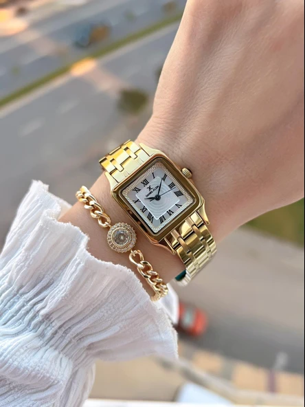 Daniel Klein Çelik Kordon 30 Mt Suya Dayanıklı Kadın Kol Saati+Bileklik BF.GF.10814.3 - Resim 2