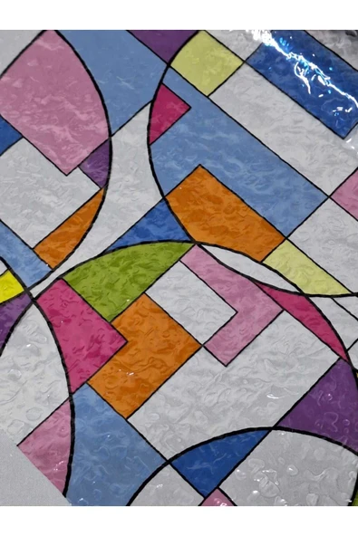 Cam Filmi Kaplama Statik Folyo  Buzlu Desenli Duşa Kabin Pencere Ofis Dekorasyon - Resim 9