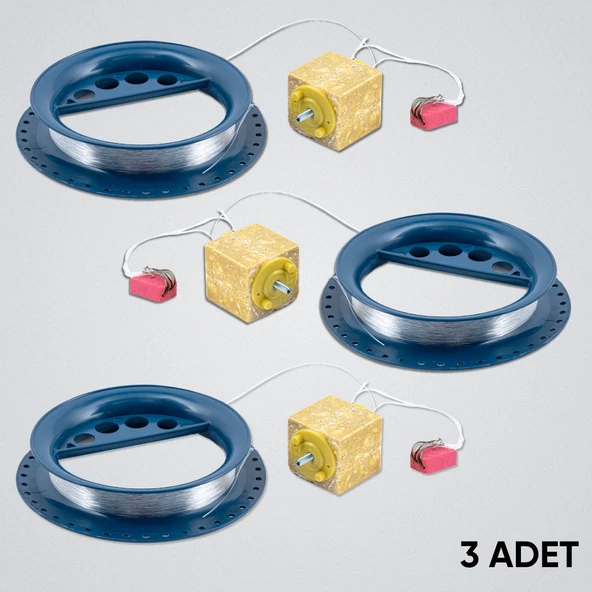 Sazan El Oltası Takımı - Büyük Kasnak - 3 Adet - 4 İğneli - Küspeli ürün görseli 1