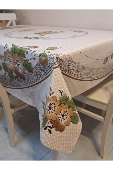 DORA PANO Elyaf Tabanlı Pvc Muşamba - Desenli Silinebilir 140 X 140 Hazır Masa Örtüsü ürün görseli
