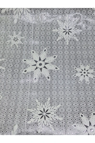 PVC KÜPÜR DANTEL RAF VE DOLAP ÖRTÜSÜ RUNNER  (BEYAZ ) - Resim 3