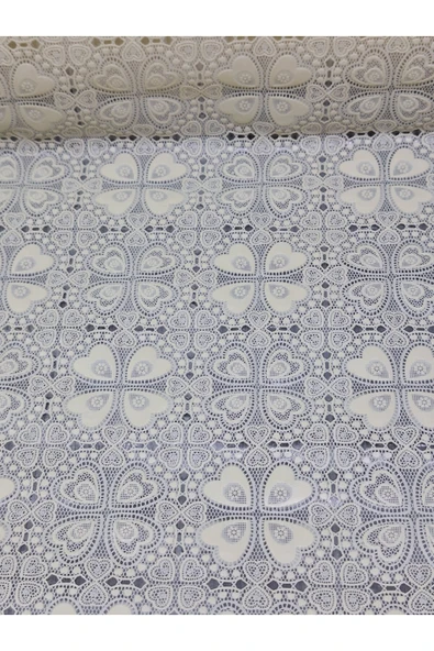 PVC KÜPÜR DANTEL RAF VE DOLAP ÖRTÜSÜ RUNNER  (KREM) - Resim 3