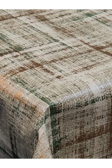 Elyaflı Pvc Muşamba - Desenli Silinebilir Masa Örtüsü ( YEŞİL ) - Resim 6