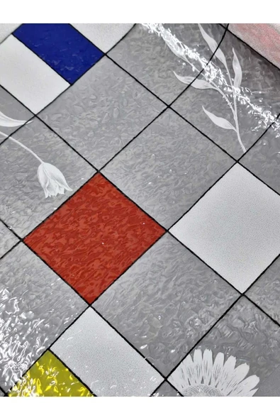 Cam Filmi Kaplama Statik Folyo  Buzlu Desenli Duşa Kabin Pencere Ofis Dekorasyon - Resim 5