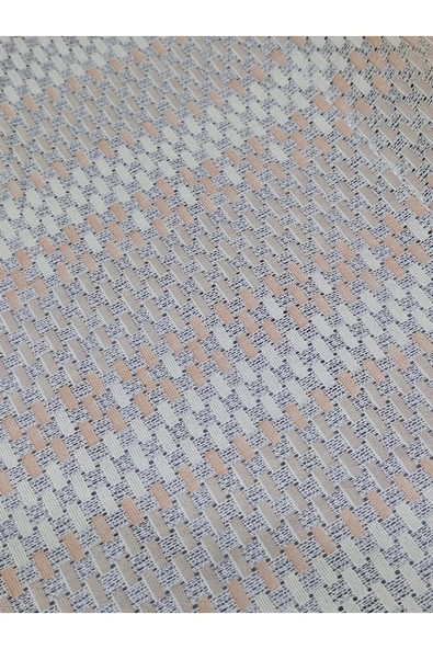 PVC KÜPÜR DANTEL RAF VE DOLAP ÖRTÜSÜ RUNNER  (KAHVE-KREM ) - Resim 3