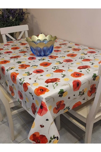 Elyaflı Pvc Muşamba - Desenli Silinebilir Masa Örtüsü - Resim 5