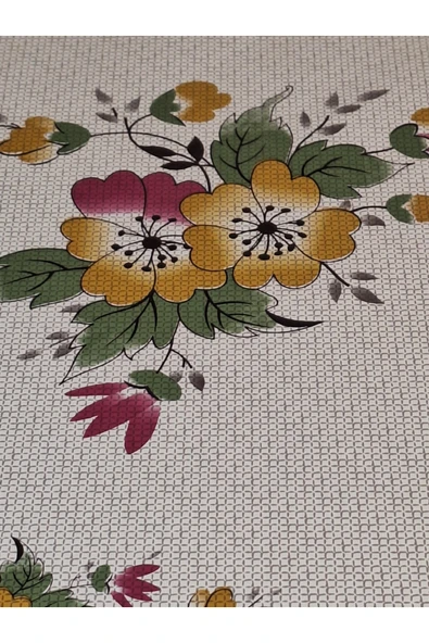 DORA PANO Elyaf Tabanlı Pvc Muşamba - Desenli Silinebilir 140 X 140 Hazır Masa Örtüsü - Resim 9