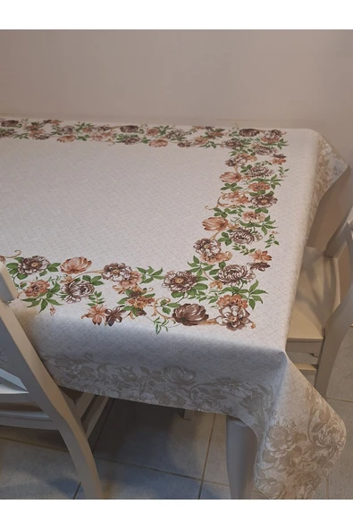 DORA PANO Elyaf Tabanlı Pvc Muşamba - Desenli Silinebilir 115 X 140 Hazır Masa Örtüsü - Resim 9