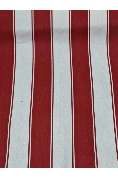 67x100cmkırmızı Beyaz Çizgili Kumaş Balkon Brandası(istediğiniz Ölçü Kadar Adeti Çoğaltabilirsiniz ) - Resim 3
