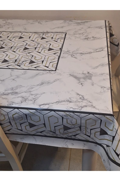 DORA PANO Elyaf Tabanlı Pvc Muşamba - Desenli Silinebilir 120 X 140 Hazır Masa Örtüsü - Resim 9