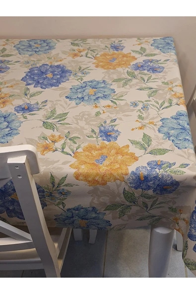 Elyaflı Pvc Muşamba - Desenli Silinebilir Masa Örtüsü ( KAHVERENĞİ ) - Resim 10