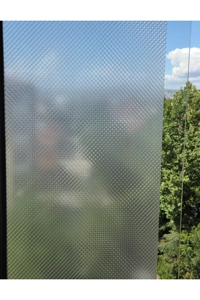 Cam Filmi Kaplama Statik Folyo  Buzlu Desenli Duşa Kabin Pencere Ofis Dekorasyon ürün görseli