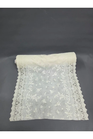 PVC KÜPÜR DANTEL RAF VE DOLAP ÖRTÜSÜ RUNNER - Resim 2