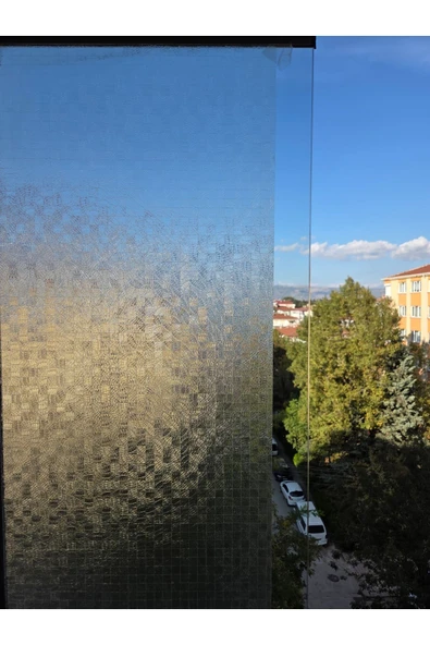 Statik Cam Filmi Buzlu Cam Desenli Folyo – Duşa Kabin, Pencere ve Ofis Dekorasyon Kaplaması ürün görseli