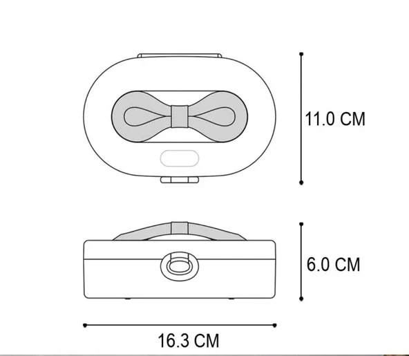 Aynalı Taşınabilir Takı Kutusu | Kadın Makyaj&aksesuar Düzenleyici Mavi Krem Kurdele - Resim 7