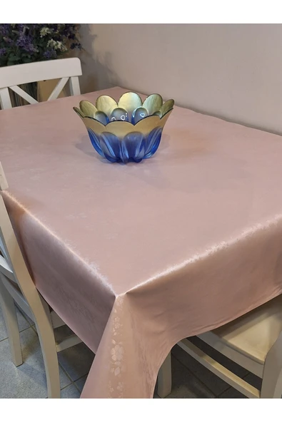 Elyaflı Pvc Muşamba - Desenli Silinebilir Masa Örtüsü ( PEMBE) - Resim 2