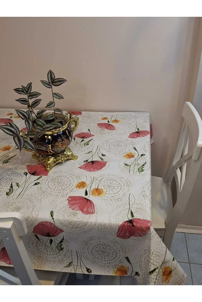 Elyaflı Pvc Muşamba - Desenli Silinebilir Masa Örtüsü - Resim 4