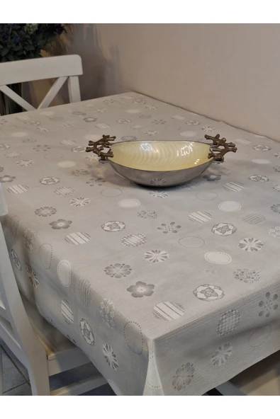 İthal Silinebilir PVC Masa Örtüsü – Kaymaz Tabanlı, Kumaş Görünümlü PVC Masa Örtüs - Resim 2