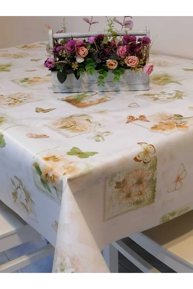 Elyaflı Pvc Muşamba - Desenli Silinebilir Masa Örtüsü ürün görseli