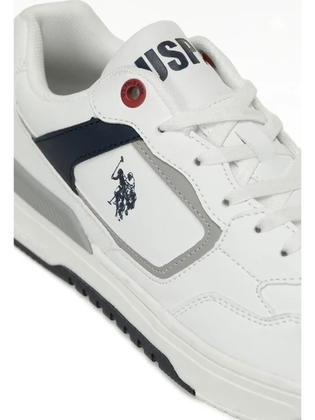 U.S.POLO ASSN CHAİN 5PR BEYAZ DÜZ TABAN CASUAL ANATOMİK SPOR AYAKKABI - Resim 9