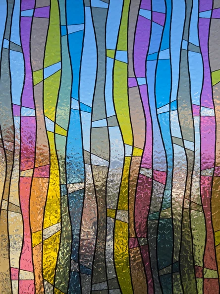 Cam Filmi Kaplama Statik Folyo  Buzlu Desenli Duşa Kabin Pencere Ofis Dekorasyon ürün görseli