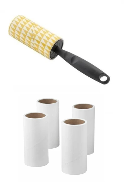 2'li Set 300 Yaprak Tüy Toplayıcı Aparat 5 Adet Yedek Rulo Çıngıraklı Ayarlanabilir Kedi Kolyesi - Resim 2