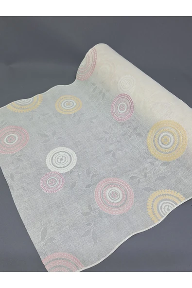 PVC KÜPÜR DANTEL RAF VE DOLAP ÖRTÜSÜ RUNNER  (PEMBE) - Resim 3