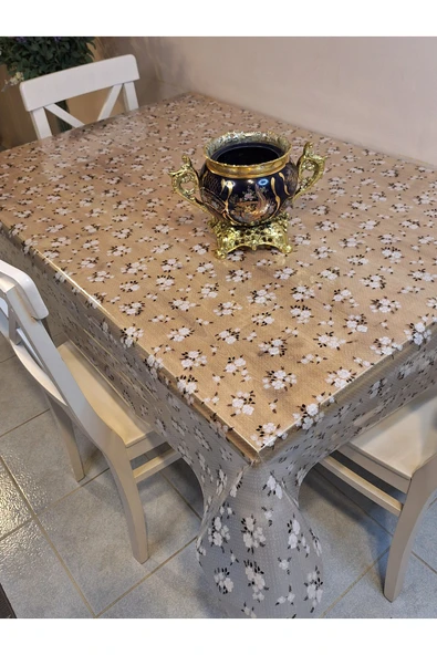 Şeffaf 0.018 Mm Pvc Muşamba - Desenli Silinebilir Şeffaf Masa Örtüsü - Resim 3