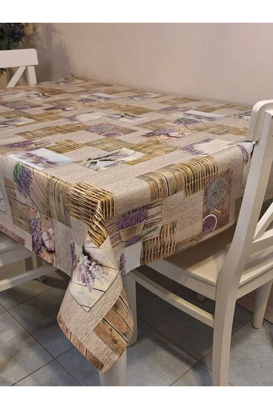 Elyaflı Pvc Muşamba - Desenli Silinebilir Masa Örtüsü - Resim 2