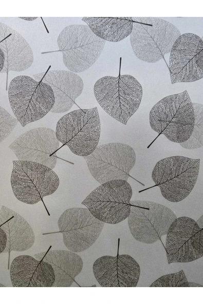 Statik Cam Filmi Beyaz Yaprak Desenli Folyo – Duşa Kabin, Pencere ve Ofis Dekorasyon Kaplaması - Resim 6