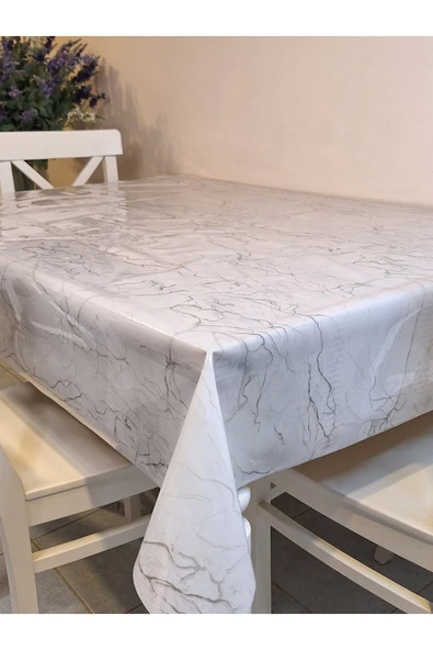 Şeffaf 0.018 Mm Pvc Muşamba - Desenli Silinebilir Şeffaf Masa Örtüsü - Resim 4