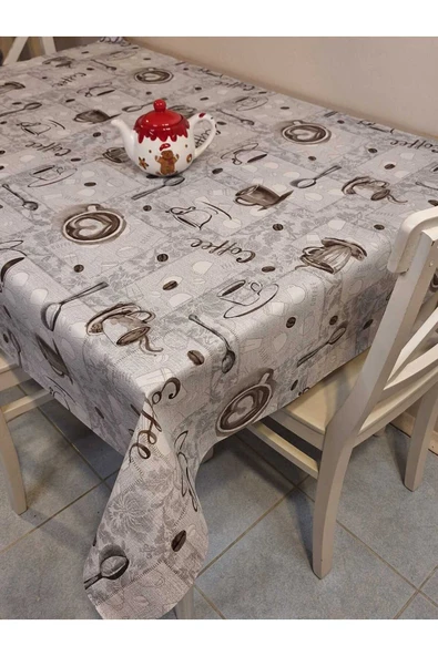 Elyaflı Pvc Muşamba - Desenli Silinebilir Masa Örtüsü - Resim 3
