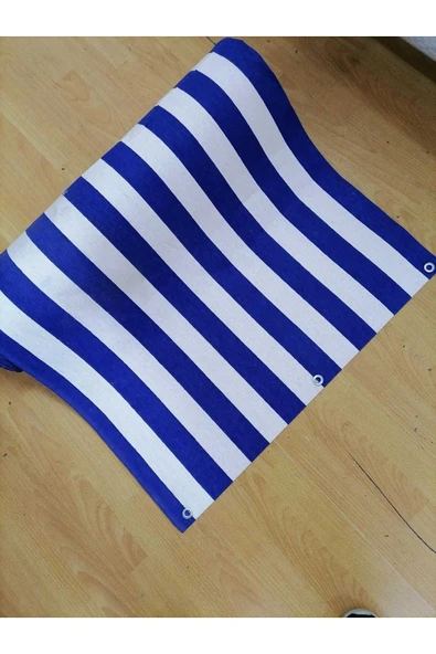 67x150cm Mavi Beyaz Çizğili Kumaş Balkon Brandası(istediğiniz Ölçü Kadar Adeti Çoğaltabilirsiniz ) ürün görseli
