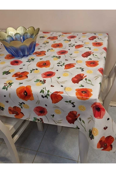 Elyaflı Pvc Muşamba - Desenli Silinebilir Masa Örtüsü - Resim 4