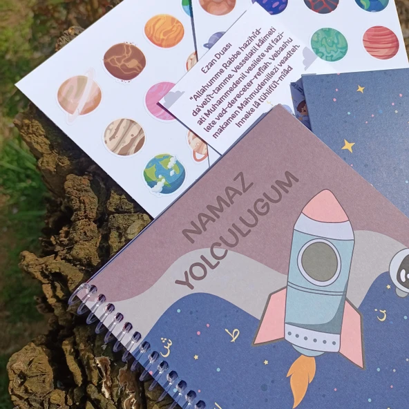 Utterly Good Çocuklar Için Namaz Yolculuğum Defteri  Sticker ve Dua Kartı Hediyeli - Resim 3