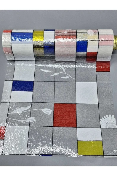 Cam Filmi Kaplama Statik Folyo  Buzlu Desenli Duşa Kabin Pencere Ofis Dekorasyon - Resim 6