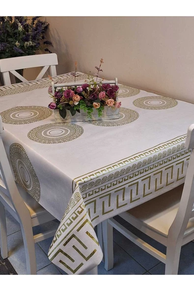Elyaflı Pvc Muşamba - Desenli Silinebilir Masa Örtüsü - Resim 2
