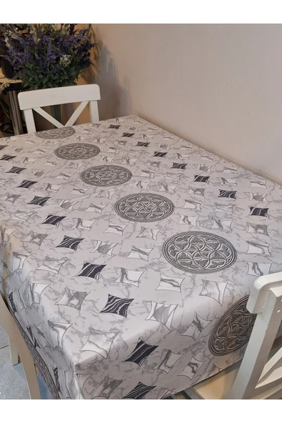 Elyaflı Pvc Muşamba - Desenli Silinebilir Masa Örtüsü - Resim 9