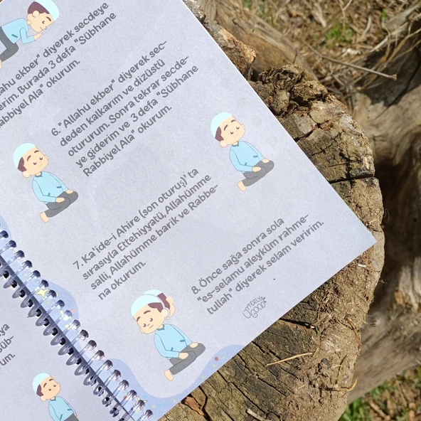 Utterly Good Çocuklar Için Namaz Yolculuğum Defteri  Sticker ve Dua Kartı Hediyeli - Resim 7