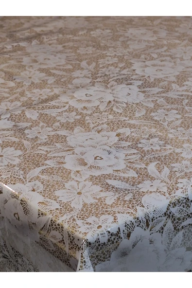 Şeffaf 0.018 Mm Pvc Muşamba - Desenli Silinebilir Şeffaf Masa Örtüsü - Resim 6