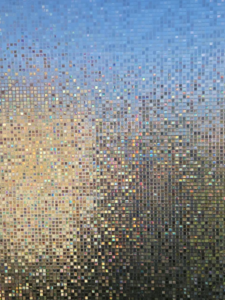 Cam Filmi Kaplama Statik Folyo  Buzlu Desenli Duşa Kabin Pencere Ofis Dekorasyon - Resim 3